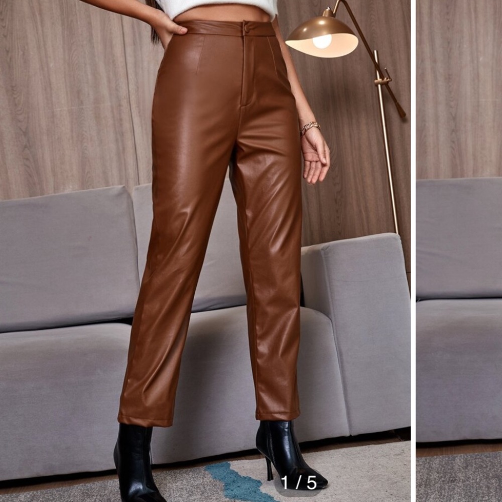 SHEIN straight legs faux leather